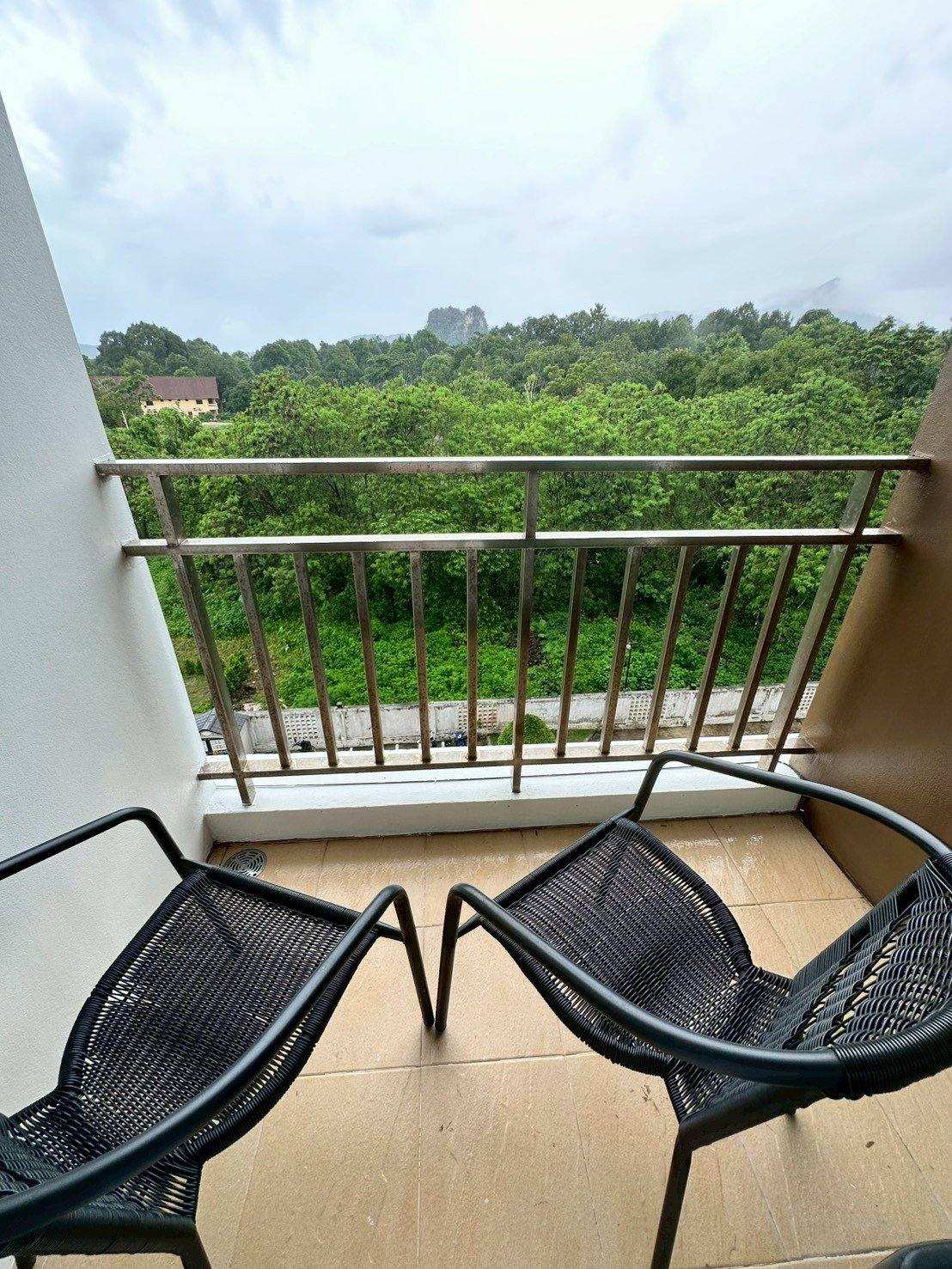 Krabi villa balcony with green hill views, ideal for a Krabi Airbnb buy-to-let